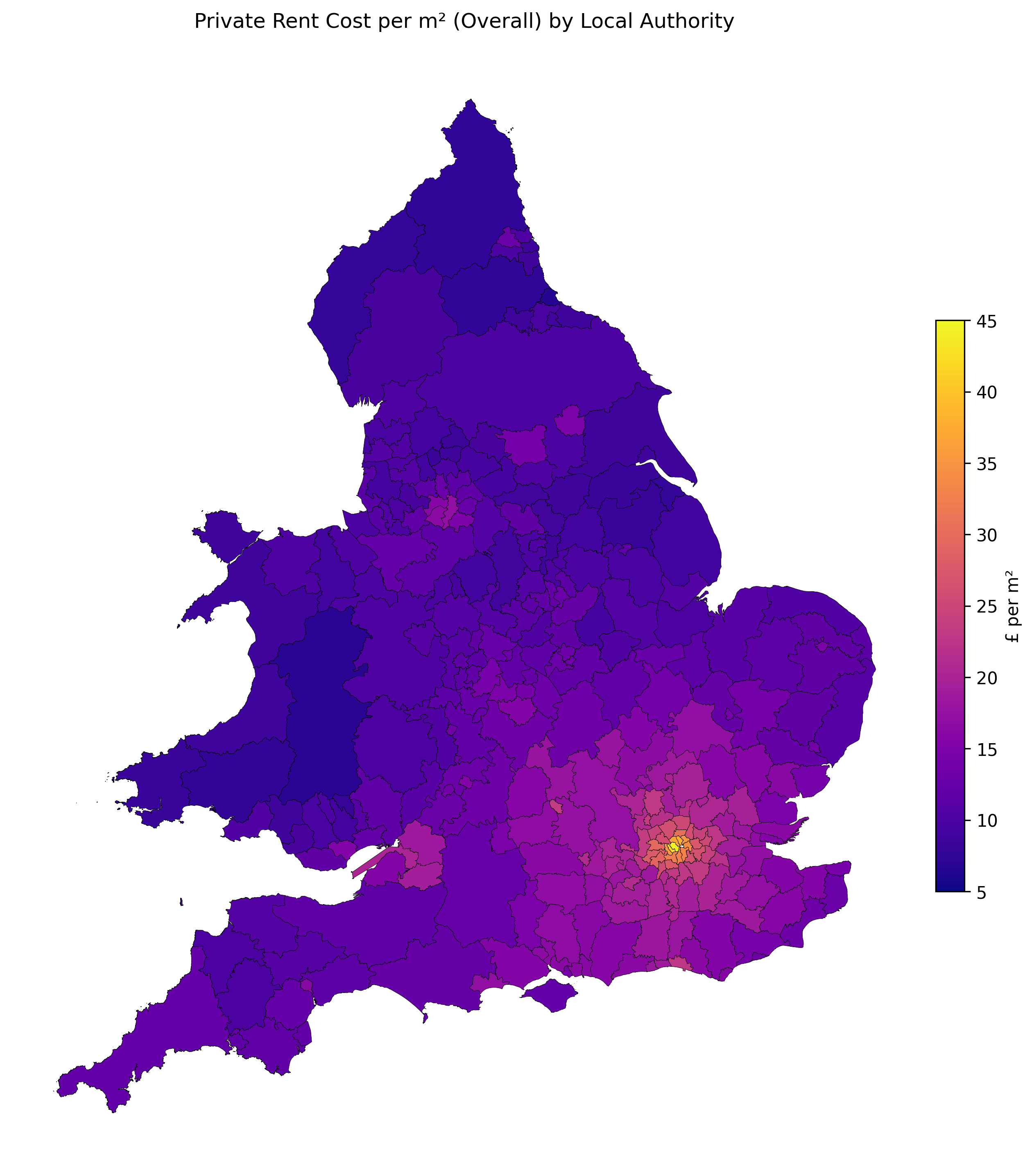 Thumbnail for The price of space: rent per square metre across England & Wales